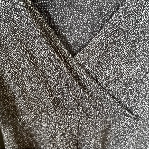 JERSEY MOCK WRAP DRESS WITH SILVER THREAD DETAIL - Picture 4 of 5